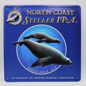 North Coast Brewing Company Steller IPA Square Tin Tacker Marine Mammal Research